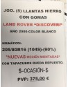 JUEGO 5 LLANTAS HIERRO CON GOMAS DE LAND ROVER DISCOVERI - 2000